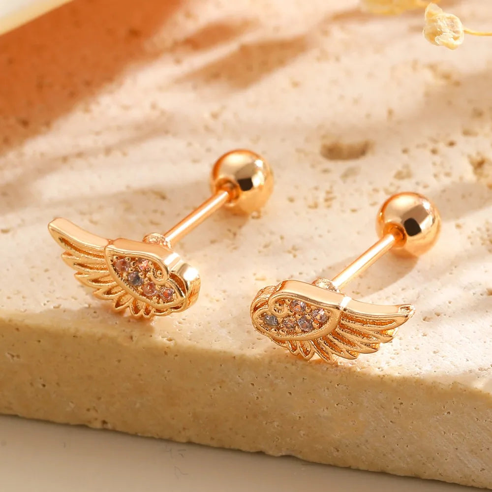 Angel Wings Stud Earrings